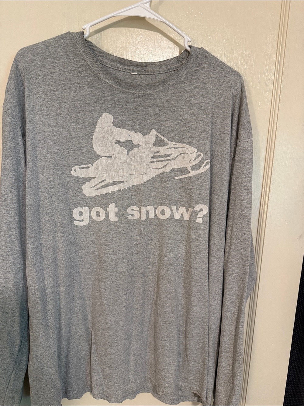 Gray 'Got Snow?' Graphic Long Sleeve Tee